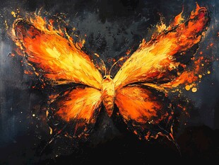 火焰蝴蝶 燃烧的绚烂之美