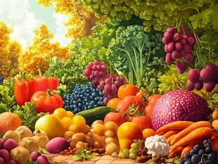 缤纷蔬果打造的田园世界