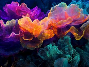 梦幻多彩抽象烟雾艺术图