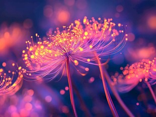 梦幻炫彩蒲公英花