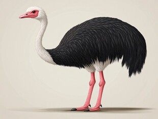优雅站立的鸵鸟