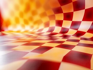 动感红白方格赛道背景