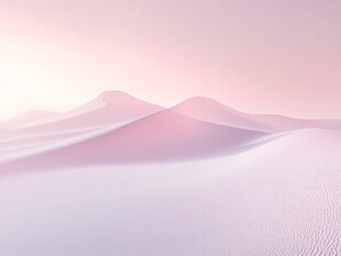 梦幻粉调沙漠壮丽景观