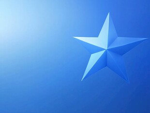 蓝色立体五角星背景图