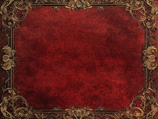 复古红底金色花纹装饰边框