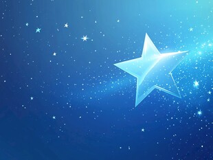 梦幻蓝色星空闪耀大星星