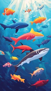 缤纷海底鱼类大集合