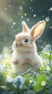 雪中小兔的梦幻一刻