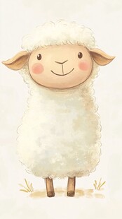 可爱卡通小羊
