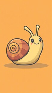 可爱卡通小蜗牛形象