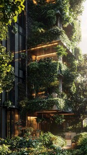 垂直绿化的现代建筑景观