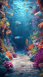 海底奇幻珊瑚与鱼的世界