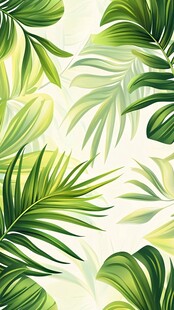 热带绿叶背景图案