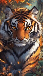 丛林中的威严猛虎