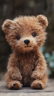 可爱棕色小熊玩偶