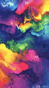 绚丽多彩的抽象色彩漩涡