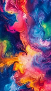 梦幻色彩流体艺术图案