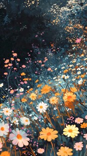 梦幻花卉绽放的迷人景致