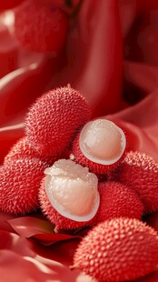 新鲜荔枝果肉饱满诱人