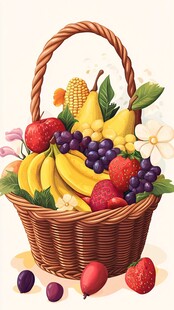 水果满篮插画