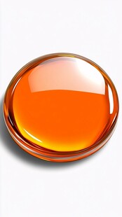 橙色圆形玻璃质感图标