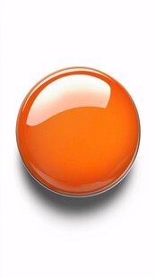 橙色圆形光泽按钮