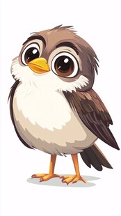 可爱萌趣小鸟卡通形象