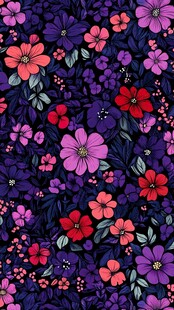 多彩花卉图案背景