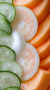 瓜片与黄瓜片的清新组合