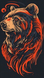 熊的艺术插画形象