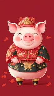 喜庆小猪贺新春