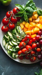 缤纷新鲜果蔬拼盘