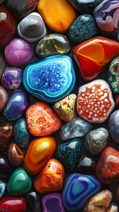 多彩斑斓的精美矿石集合