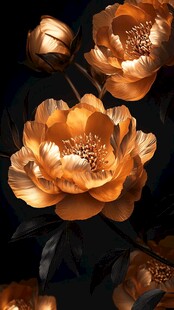 金色牡丹绽放 尽显华贵