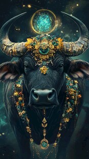 神牛之姿 璀璨装饰尽显神秘