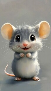 可爱小老鼠萌趣形象展示