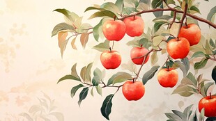 枝头红柿 尽显自然生机