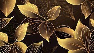 金色花卉图案背景纹理