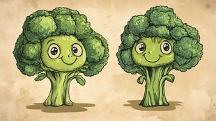 可爱西兰花卡通形象