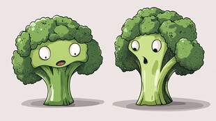 可爱西兰花卡通形象