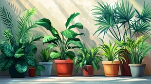 室内绿植盆栽景致