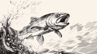 跃出水面的大鱼