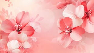 浪漫粉色花卉背景图