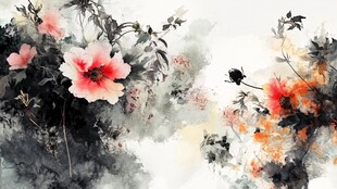 水墨花卉图