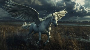 翼马奔腾于旷野