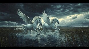 双飞翼白马踏水行