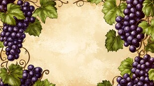 复古风葡萄藤蔓装饰背景