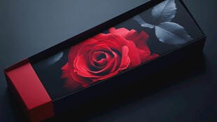 红玫瑰图案精美礼品盒