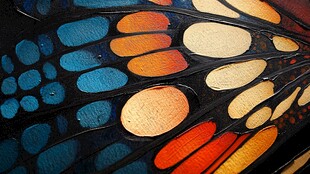 蝴蝶翅膀的绚丽色彩纹理