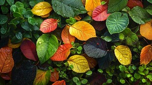 多彩秋叶 自然的斑斓馈赠